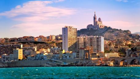 Vibrant Coastal Cityscape of Marseille wallpaper