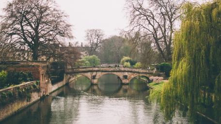 Serene Cityscape of Cambridge in Early Spring wallpaper