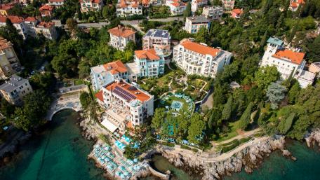 Coastal Aerial View of Luxurious Property wallpaper