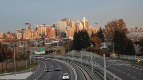 Bow Trail & the Calgary Skyline wallpaper