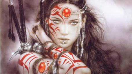 Fantasy Native American girl wallpaper