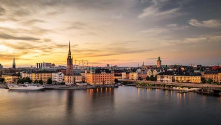 Stockholm from Ivar Los Park wallpaper