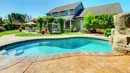 Luxury Retreat with Private Pool Oasis wallpaper