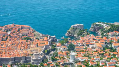 Rustic Charm of Dubrovnik's Old Town by the Sea wallpaper