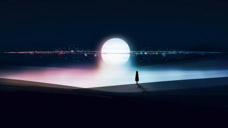 Moonlit Dreamscapes in 5K wallpaper