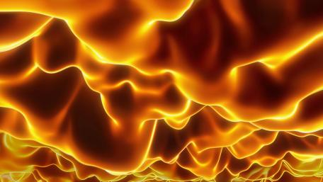 Fiery Abstract Waves of Light and Shadow wallpaper