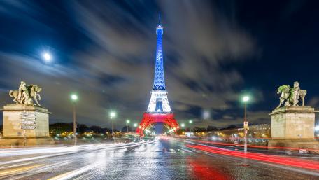 Eiffel Tower in France tricolor wallpaper