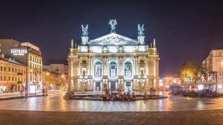 Lviv Theatre of Opera and Ballet wallpaper
