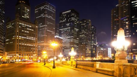 Vibrant City Lights at Night wallpaper