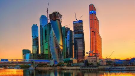 Skysrapers of Moscow wallpaper
