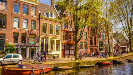Amsterdam at daytime wallpaper