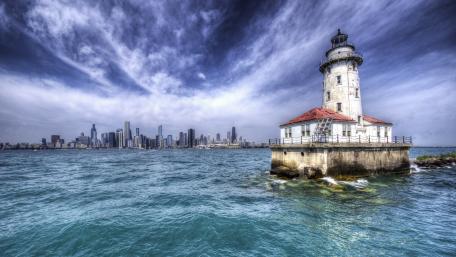 Chicago Harbor Lighthouse wallpaper