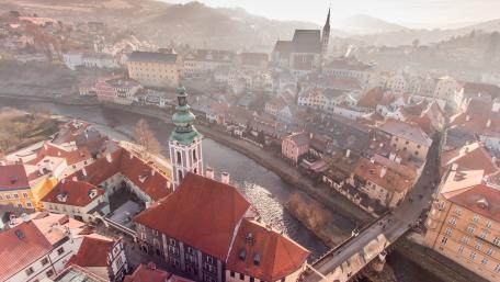 Český Krumlov from above wallpaper