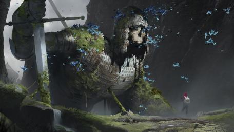 Giant's Ruin Amongst Butterfly Flight wallpaper
