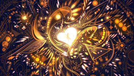 Heart of Light and Colorful Dreams wallpaper
