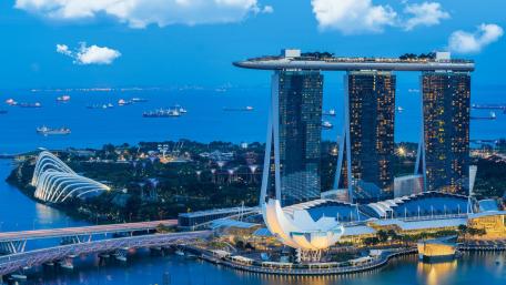 Marina Bay Sands Twilight Spectacle wallpaper
