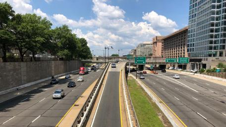 View South Along I-395 from the Overpass for 7th St. SW in Washington, D.C. wallpaper