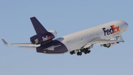 FedEx Express McDonnell Douglas MD-11F at Toronto Pearson International Airport wallpaper