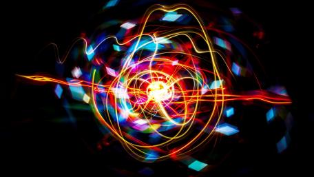 Vibrant Waves of Light and Energy 5K wallpaper
