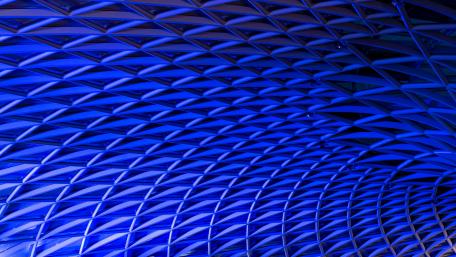 Geometric Blue Patterns in Architecture wallpaper