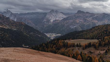 Stunning Mountainous Landscape in Autumn Colors wallpaper