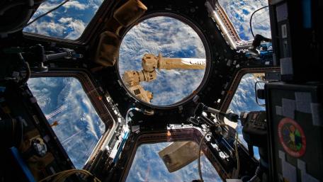 View from the International Space Station's Cupola Window wallpaper