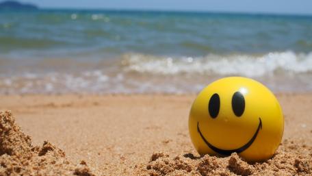 Smiling Beach Day Buddy wallpaper