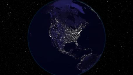 Light and Dark Image Pair: North America (Night) wallpaper
