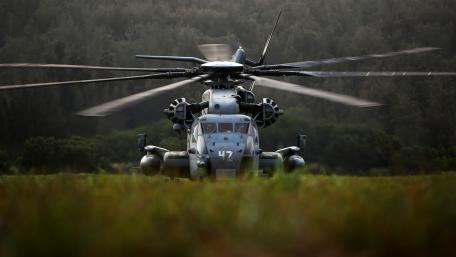 Majestic Military Helicopter in Action wallpaper