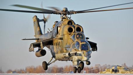 Powerful Military Helicopter in Action wallpaper