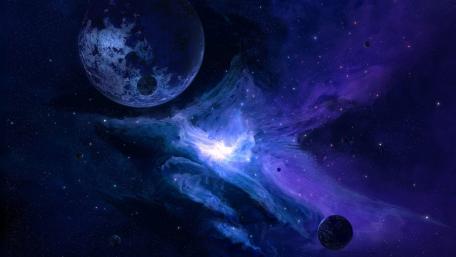 Cosmic Blues and Celestial Wonders wallpaper