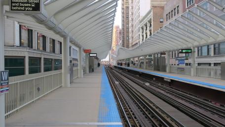 Washington/Wabash Station Platform wallpaper