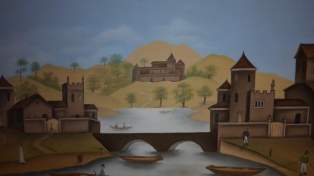 Mystical Castle by the Serene Lake wallpaper