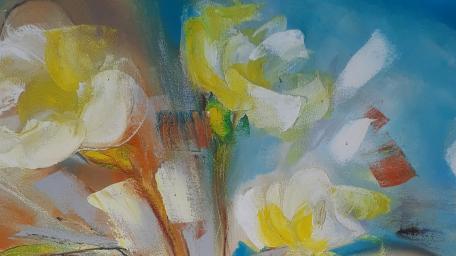 Vibrant Floral Abstract Art Creation wallpaper