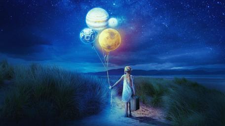 Journey Through the Cosmos Dreamland wallpaper