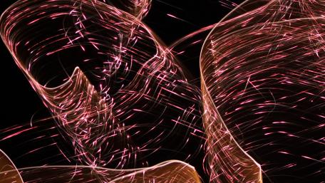 Vibrant Light Trails in Darkness wallpaper