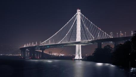 Eastern Span of the San Francisco–Oakland Bay Bridge at Night wallpaper