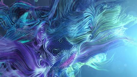 Blue fibers wallpaper
