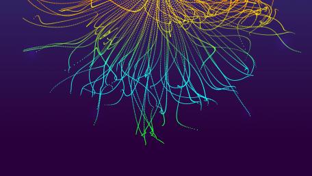 Vibrant Gradient Lines on Dark Canvas wallpaper