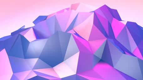 Geometric Mountain Landscape in Pastel Tones wallpaper