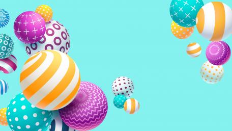 Colorful 3D balls wallpaper