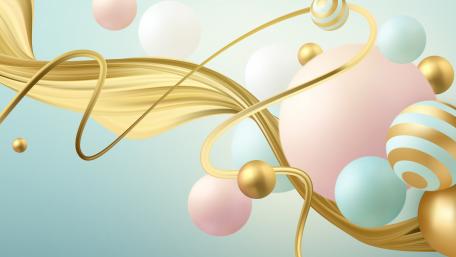 Golden wave wallpaper