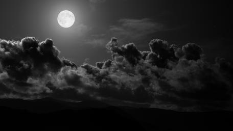 Full moon monochrome photography wallpaper