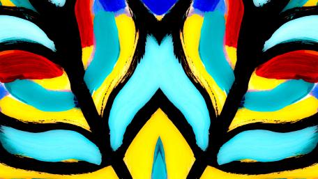Symmetric Vibrance: An Abstract Color Burst wallpaper