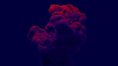 Ethereal Red Nebula on Blue wallpaper