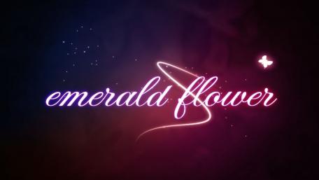Emelad Flower neon text wallpaper