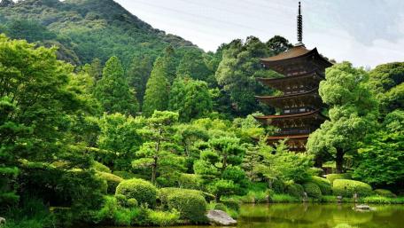 Rurikoji Temple, Kozan park wallpaper