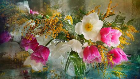 Tulip bouquet wallpaper