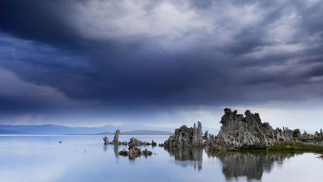 Serene Blue Reflections in Nature's Canvas wallpaper