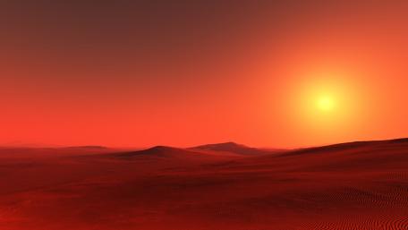 Desert at Sunset Serenity wallpaper